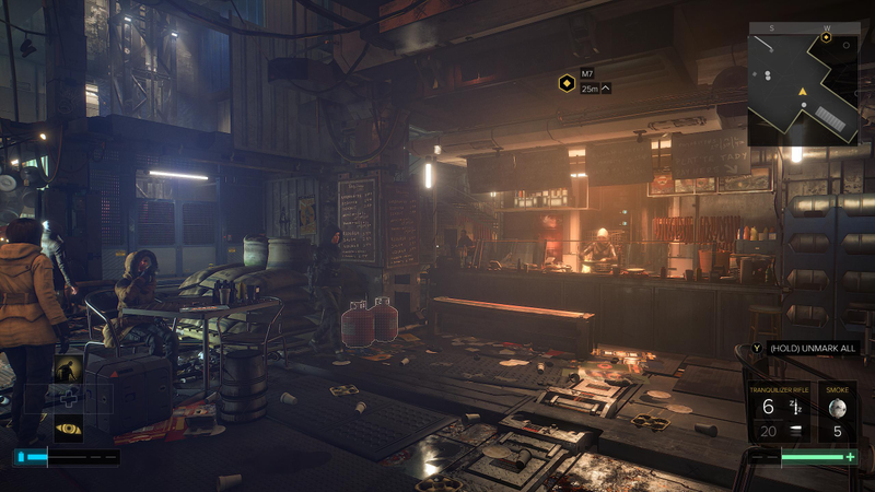 A scene from Golem City, a mini-hub that features some sensational environment art and level design.